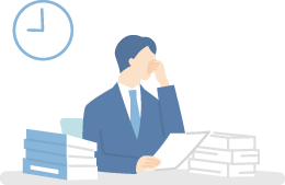 残業時間イラスト